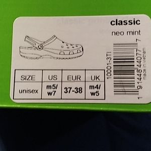 Brand new Neo mint Crocs